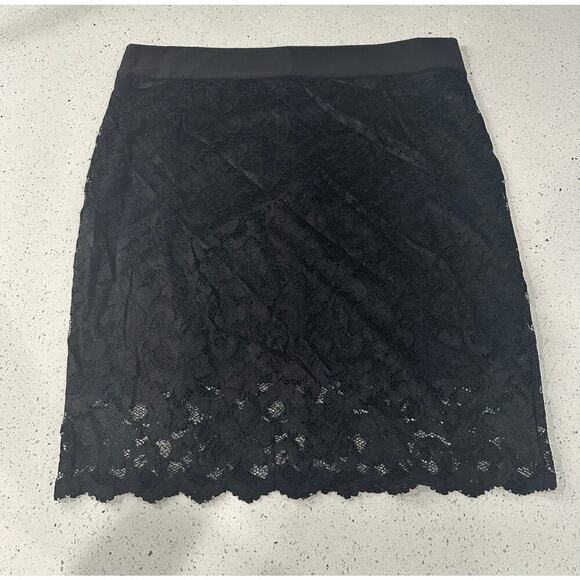 Maurice’s Dresses & Skirts - Maurice’s Studio Y Black Floral Lace High Rise Midi Skirt Size XL